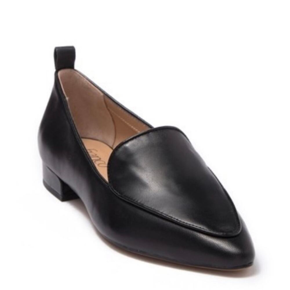 Franco Sarto Black Studio Loafers Pointed Toe Womens 8.5 Classic Neutral Office